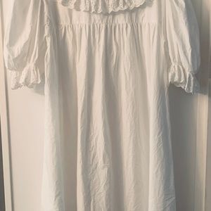 DOEN White Cotton Birdie Dress XL